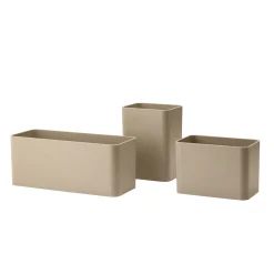 Outlet Organizers Set med 3 Biokomposit Beige String Tillbehör