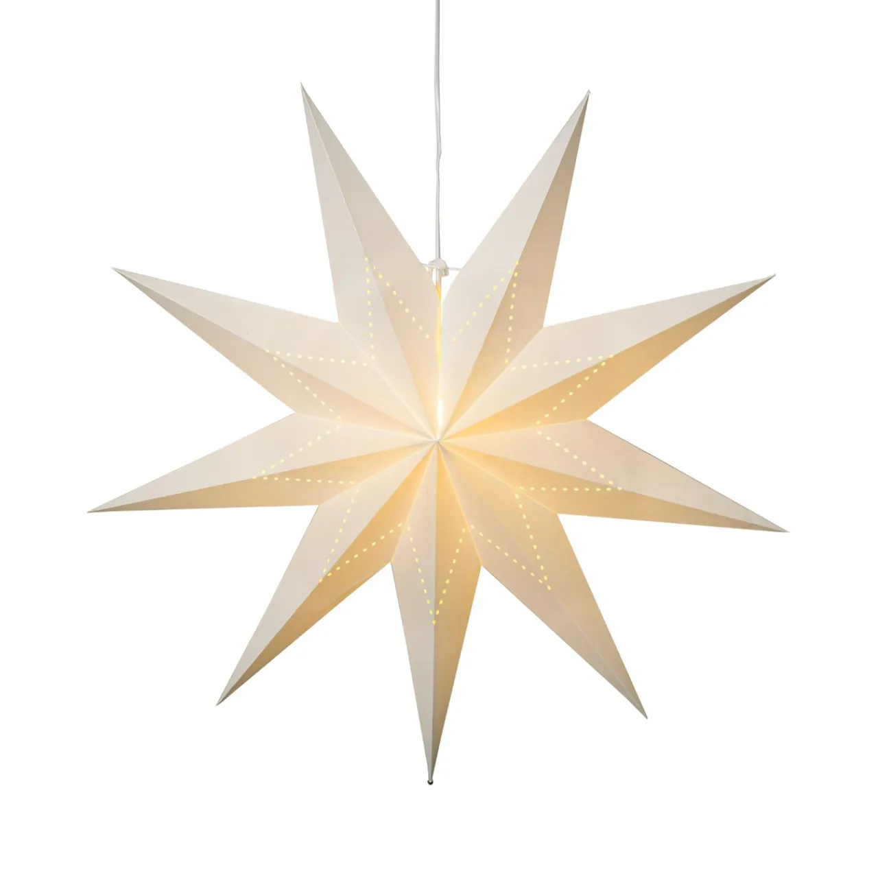 Sale Pappers stjärna Lysa 80cm vit Julbelysning|Novent