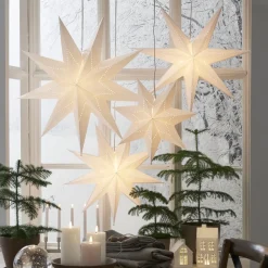 Sale Pappers stjärna Lysa 80cm vit Julbelysning|Novent