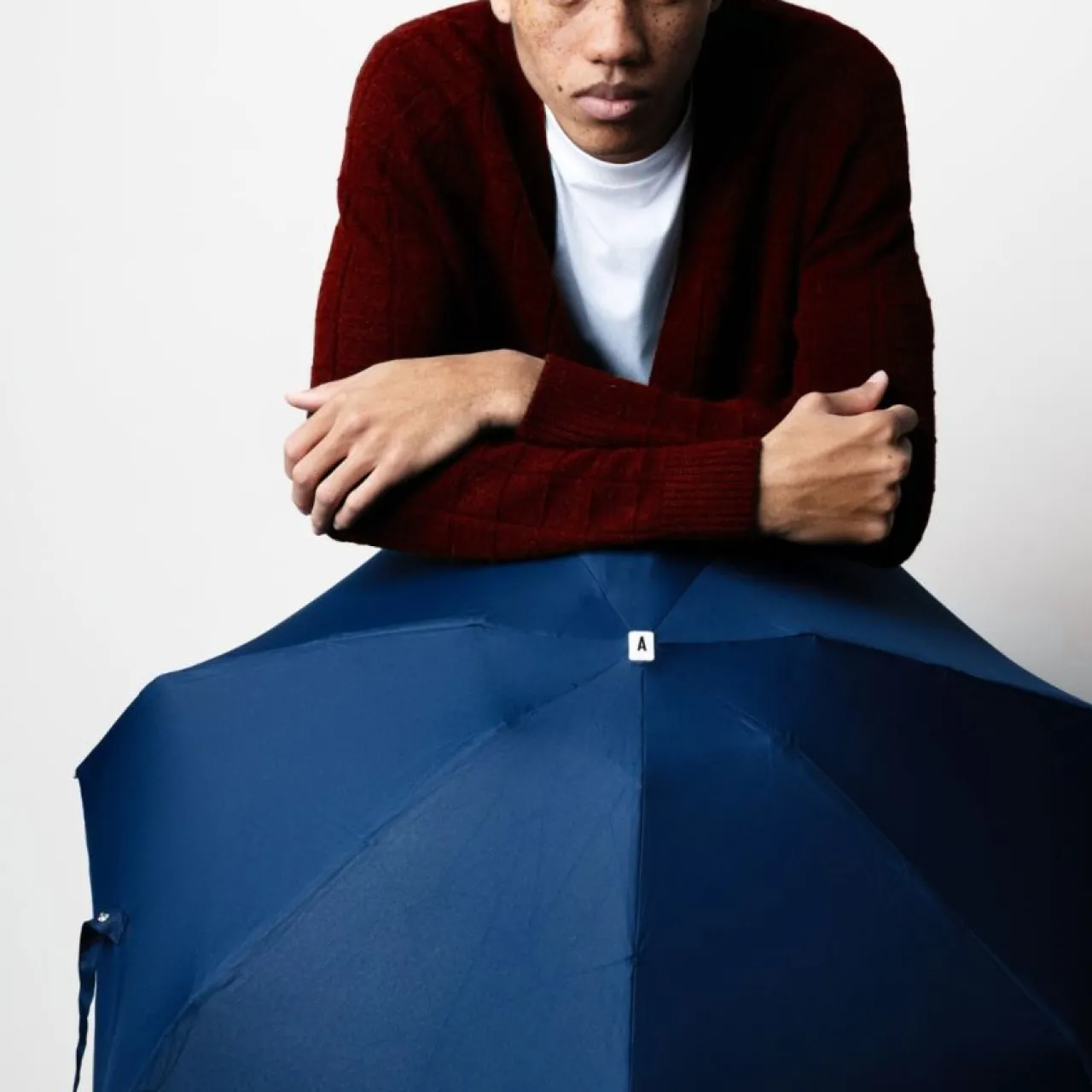 Clearance Paraply Enfärgad Marguerite Blå Sommarfavoriter