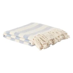Hot Pläd Elly Stripe 130x170cm blå Filtar & Plädar|Sommarfavoriter