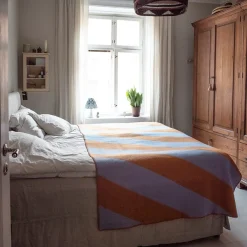 Discount Pläd Minola 130x260 Blå/Brun Filtar & Plädar