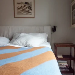 Discount Pläd Minola 130x260 Blå/Brun Filtar & Plädar