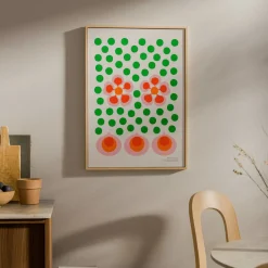 Poster Bird´s 1967 - no.6 grön/vit Posters