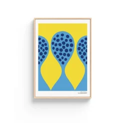 Online Poster Bird´s 1967- no.5 Blå/Gul Posters