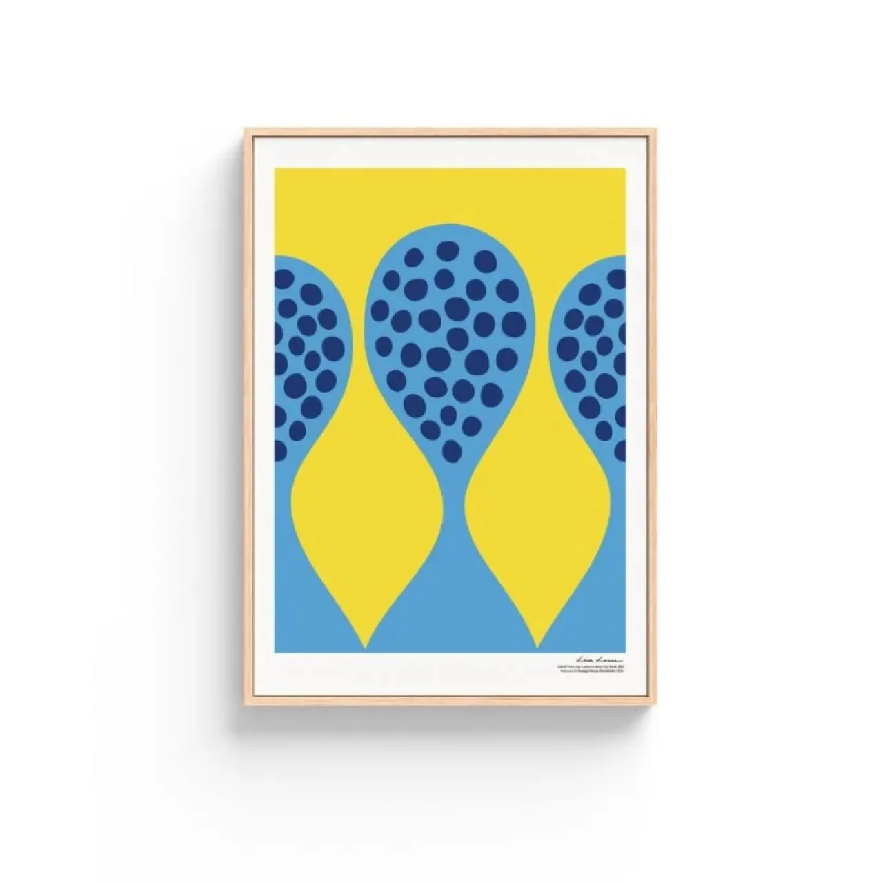 Online Poster Bird´s 1967- no.5 Blå/Gul Posters