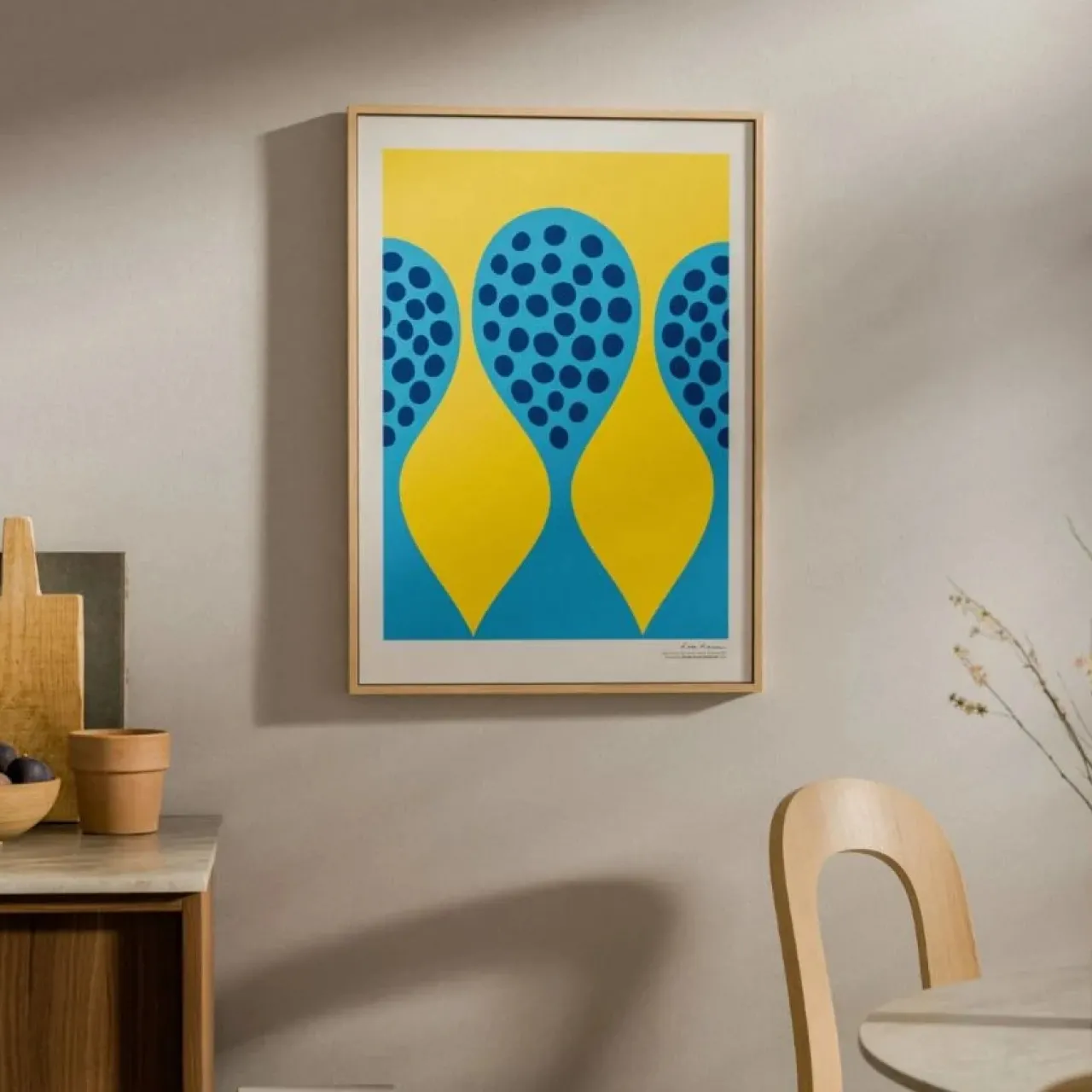 Online Poster Bird´s 1967- no.5 Blå/Gul Posters