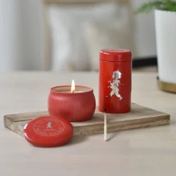 Best Presentask Doftljus + Tändsticksrör Röd Tändstickor|Julklappstips
