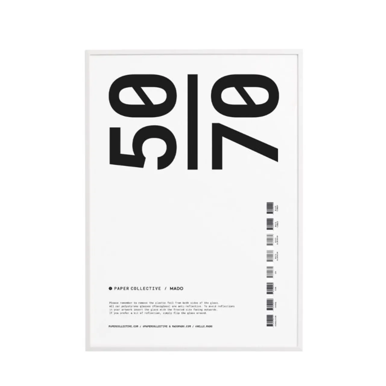 Outlet Ram Trä Plexi Vit 50x70 cm Posters|Ramar & Affischlister