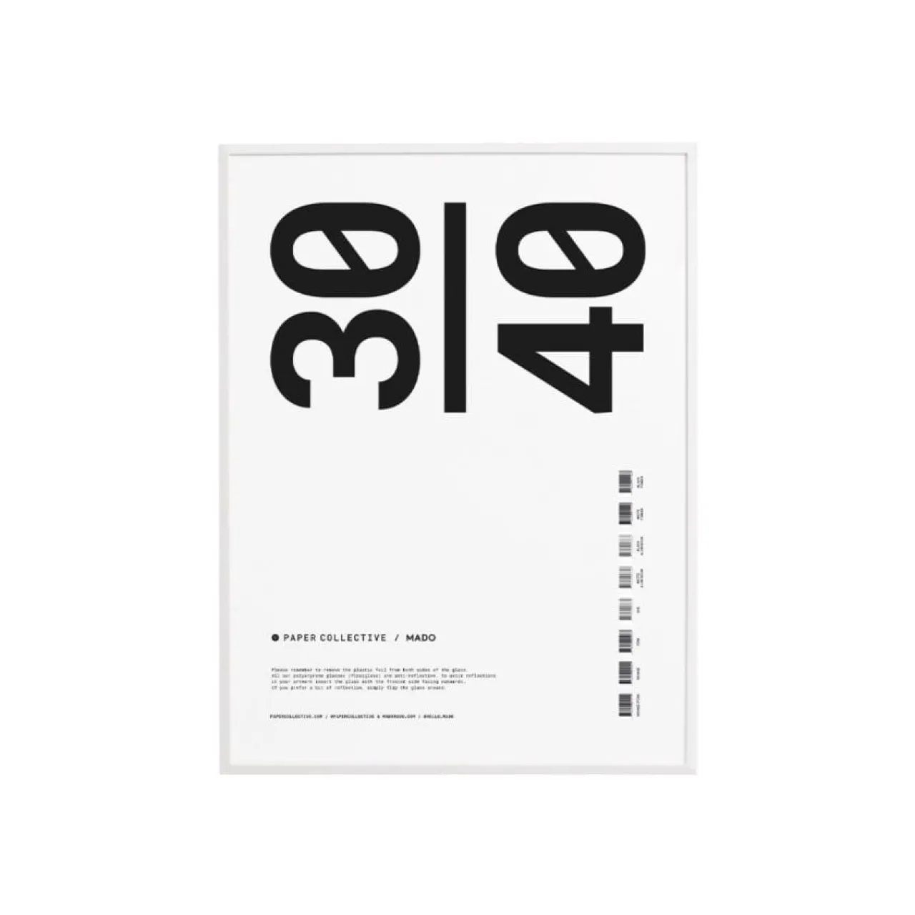 Ram Trä Plexi Vit 30x40 cm Ramar & Affischlister|Posters