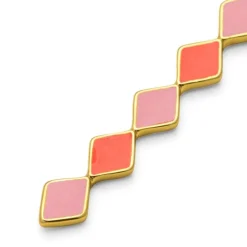 Online Örhänge Confetti Long Guld Korall/Rosa Örhängen Guld