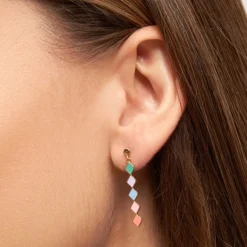 Hot Örhänge Confetti Long Guld Multi Örhängen Guld