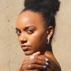 Online Örhänge earcuff smält mindre Örhängen Silver