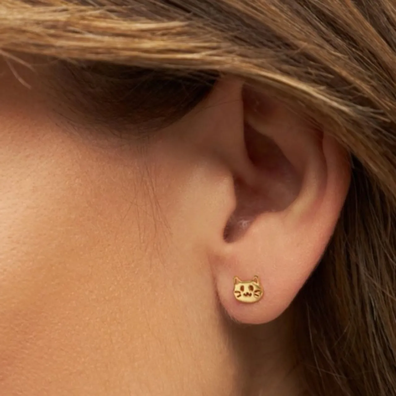 Clearance Örhänge Kitty Guld Örhängen Guld