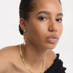 Hot Örhänge Mary Long Single Guld Örhängen Guld|Smycken Dam