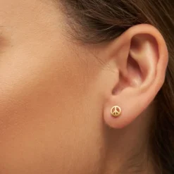 Discount Örhänge Peace Guld Örhängen Guld