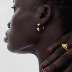 Online Örhängen Bolded Drops Guld Örhängen Guld|Smycken Dam