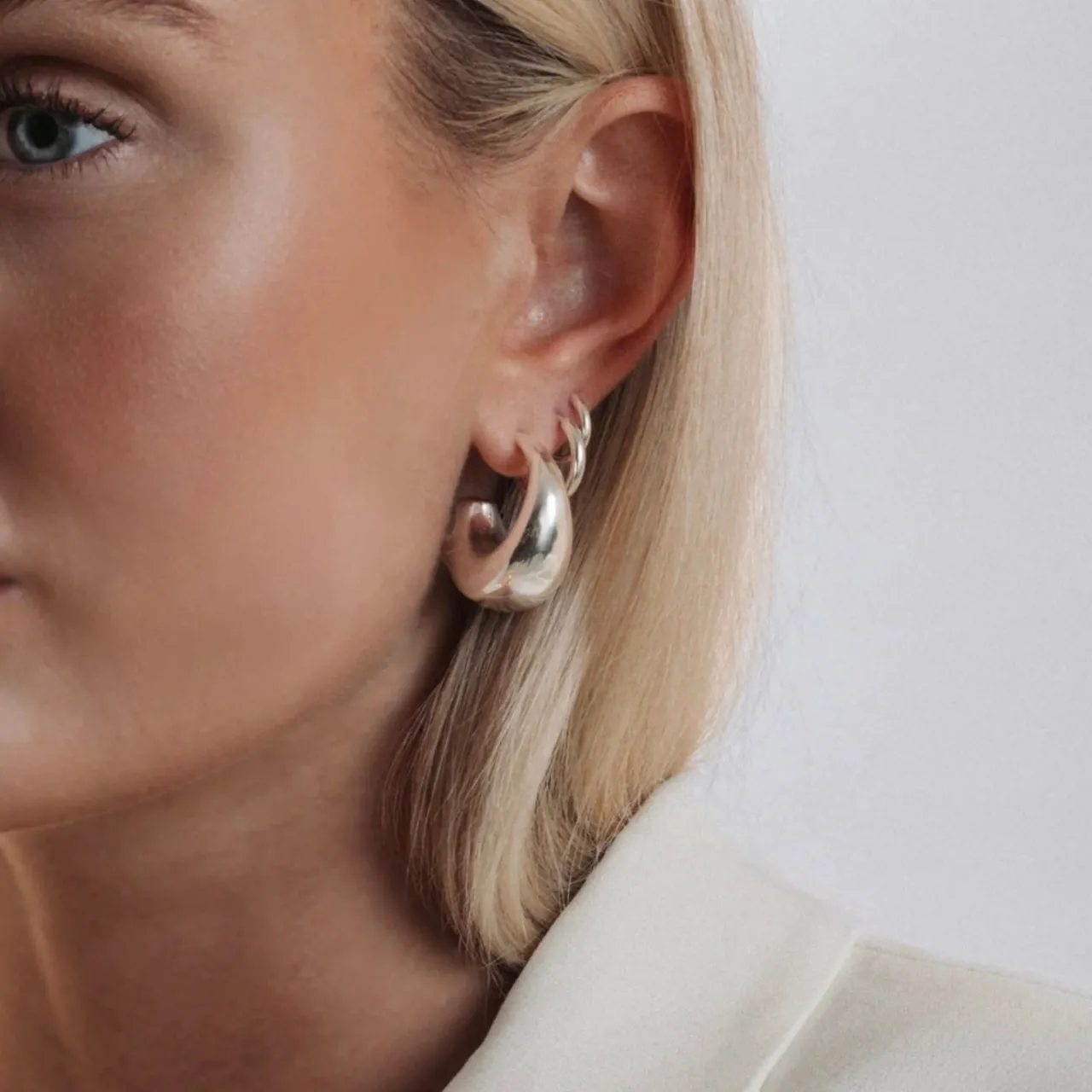 Outlet Örhängen Bolded Silver Örhängen Silver|Smycken Dam