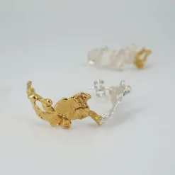 Clearance Örhängen Flodens dans guld/vit Örhängen Guld