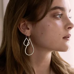 Online Örhängen H2O silver 4 cm Smycken Dam