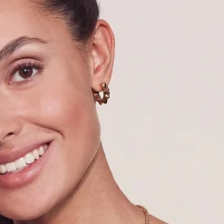 New Örhängen Peak Creoles S Guld Örhängen Guld