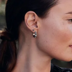 Clearance Örhängen Peak Creoles S Stål Örhängen Silver