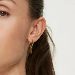 Outlet Örhängen Peak Hoops Guld Örhängen Guld