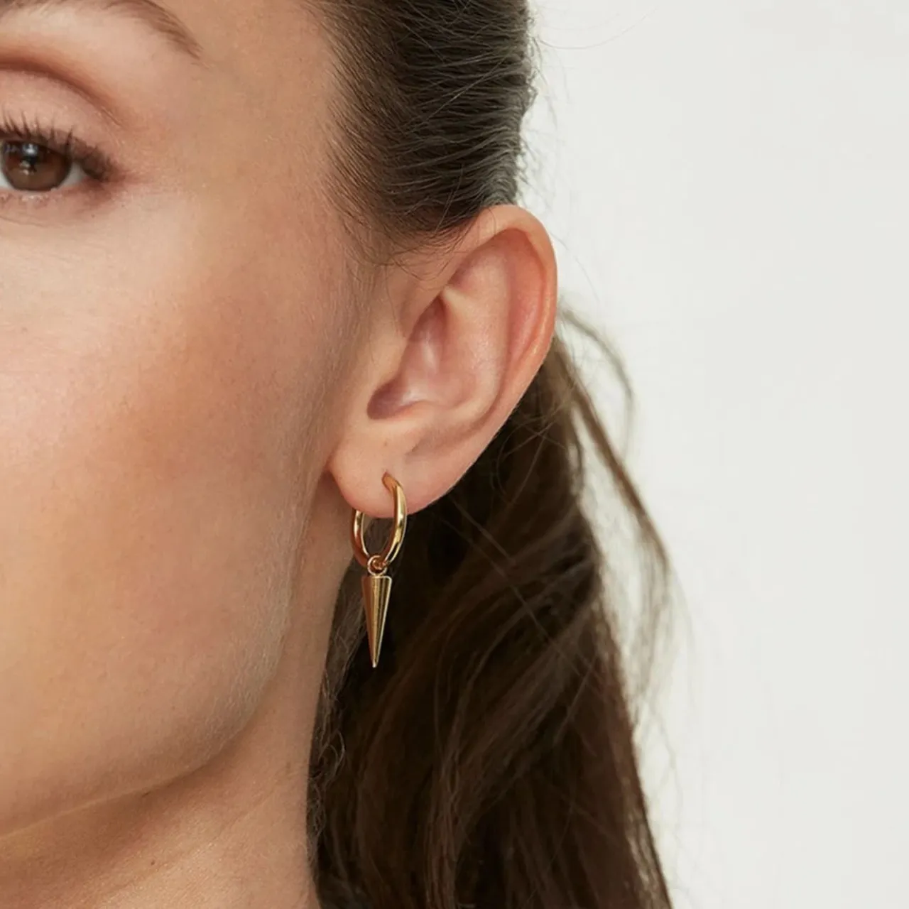 Outlet Örhängen Peak Hoops Guld Örhängen Guld