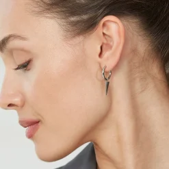 Best Örhängen Peak Hoops Stål Örhängen Silver