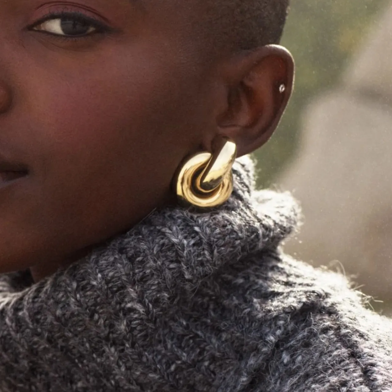 Outlet Örhängen Redondo Studs L Guld Örhängen Guld