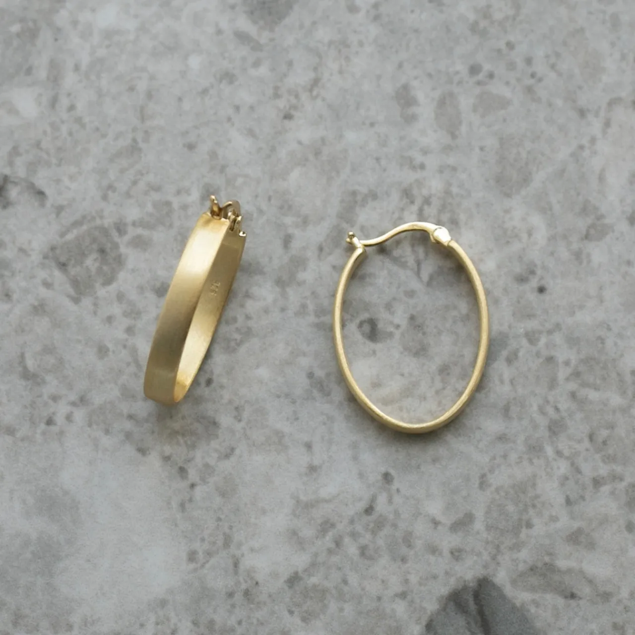 New Örhängen Ribbon Guld Örhängen Guld|Smycken Dam