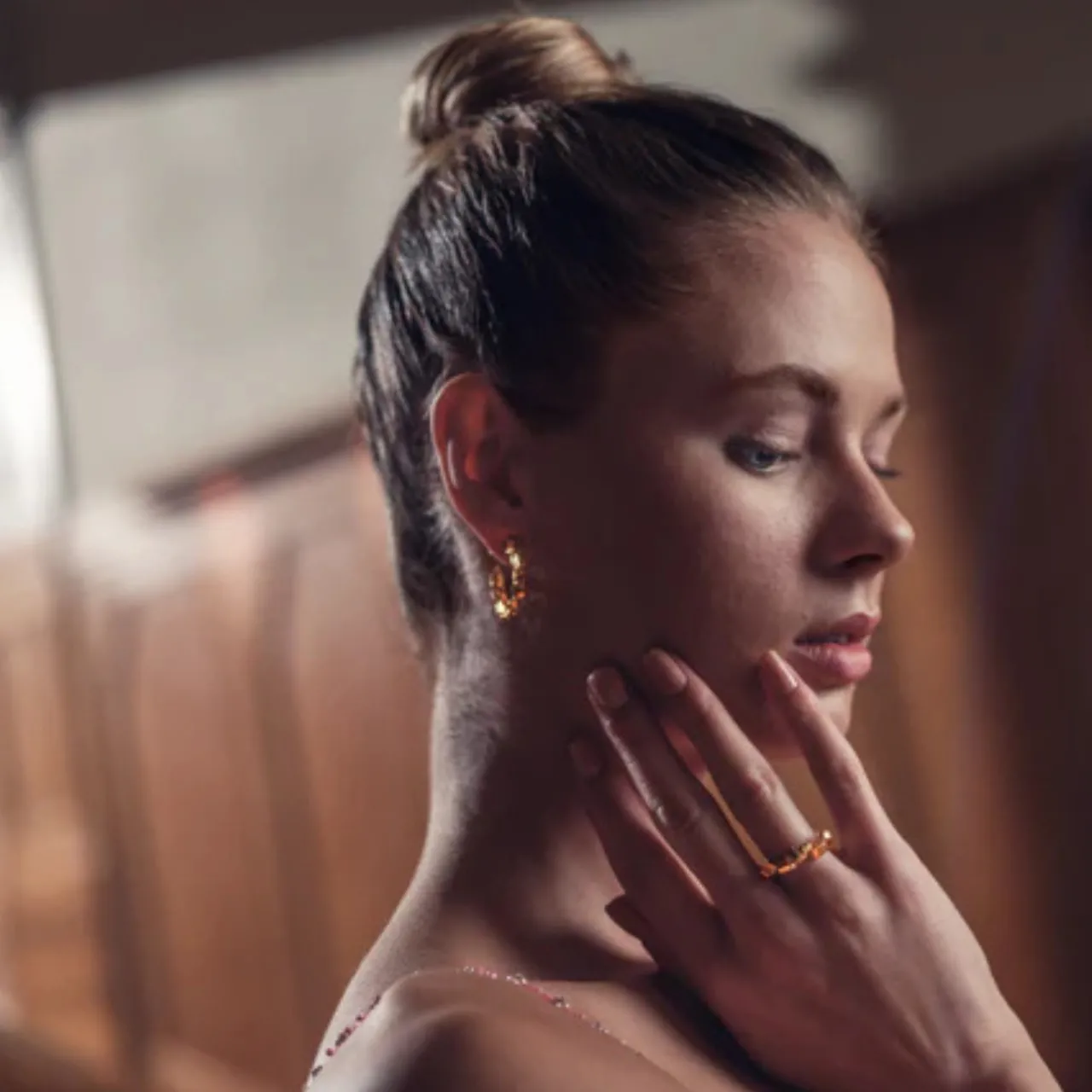 Online Örhängen Sten guld Örhängen Guld|Smycken Dam