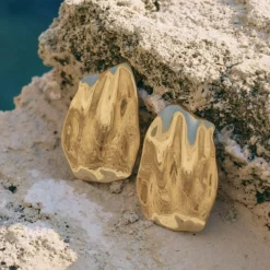 Online Örhängen Tidal Large Guld Örhängen Guld