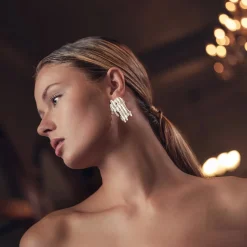 Sale Örhängen Wellpapp Nr.1 vitsilver Örhängen Silver|Smycken Dam