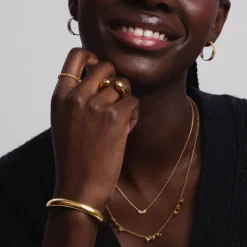 New Ring Bolded Drops Guld Ringar Guld|Smycken Dam