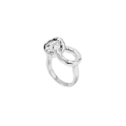 Hot Ring Bolded Hammered Links Silver Ringar Silver|Smycken Dam