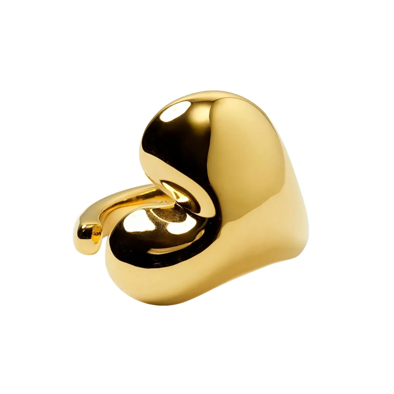 Ring Bolded Heart Guld Ringar Guld|Smycken Dam