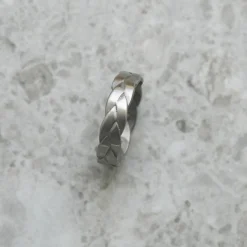 Ring Braid matt stål Smycken Herr|Adventspresenter