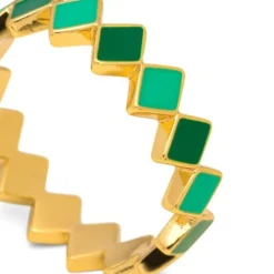 New Ring Confetti Grön Ringar Guld