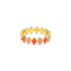 Hot Ring Confetti Rosa Ringar Guld