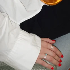 Sale Ring Dear Silver Turkos 16 mm Ringar Silver|Ringar Silver