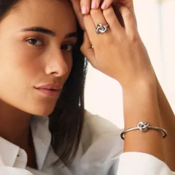 New Ring Infinity Knot Large Stål Ringar Silver|Adventspresenter