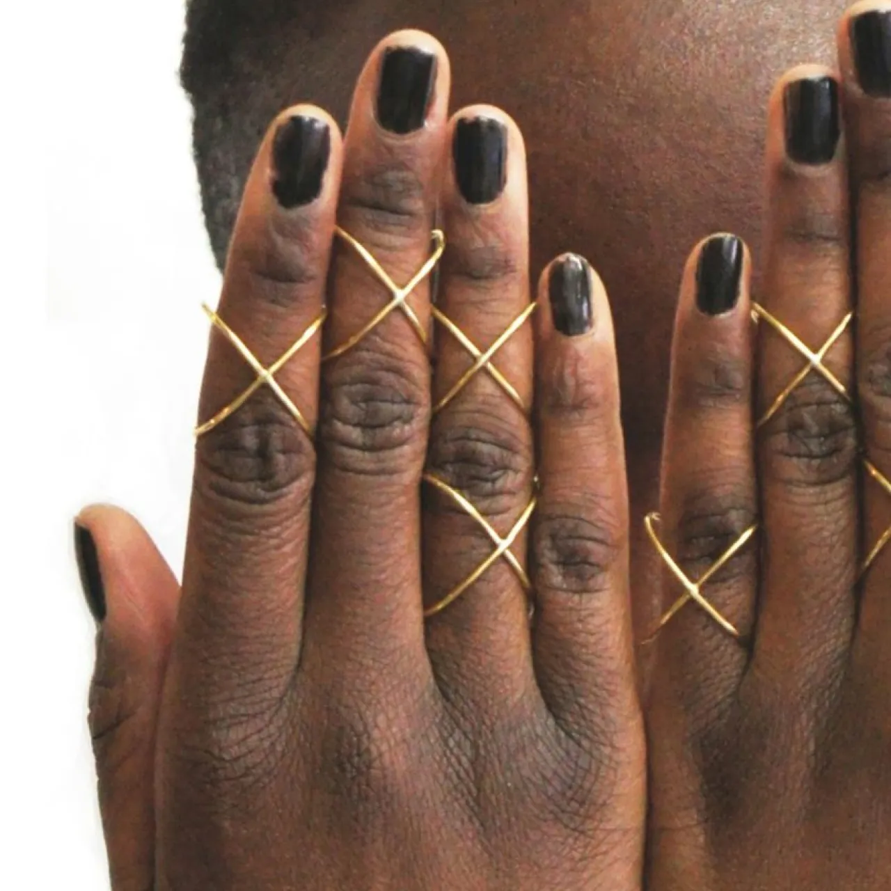 Outlet Ring Korsad mässing Smycken Dam