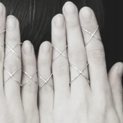 Hot Ring Korsad silver Smycken Dam