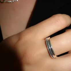 Online Ring Nano Silver/svart Ringar Silver|Smycken Dam