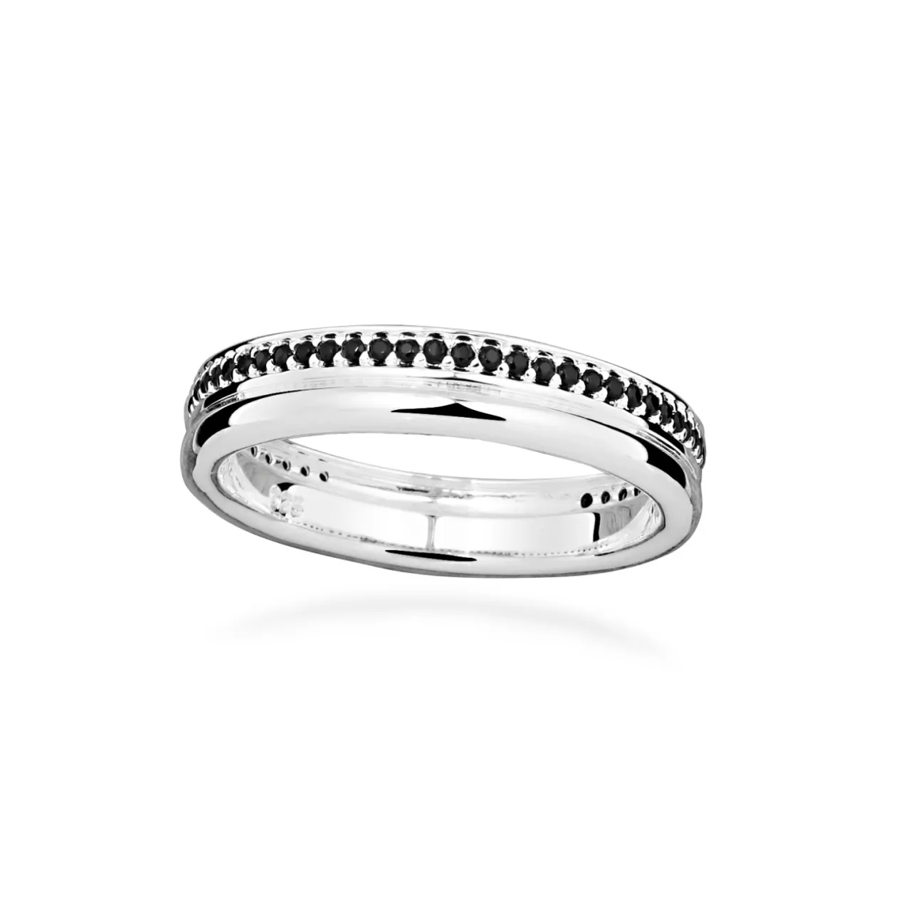 Online Ring Nano Silver/svart Ringar Silver|Smycken Dam