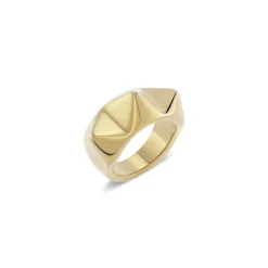 New Ring Peak Rivet Guld Ringar Guld|Smycken Dam