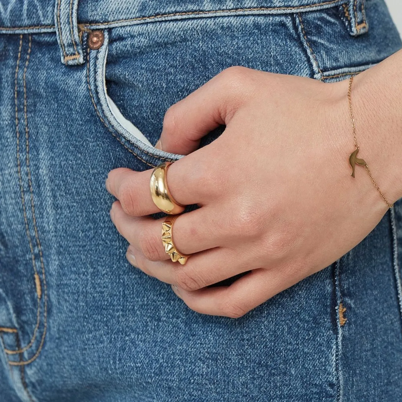 Hot Ring Peak Single Guld Ringar Guld|Smycken Dam