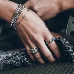 Ring Peak Stål Ringar Silver|Smycken Dam