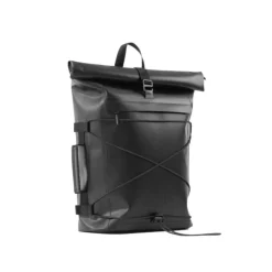 Discount Ryggsäck Pannier rolltop (incl 2 carabiners) Svart Ryggsäckar
